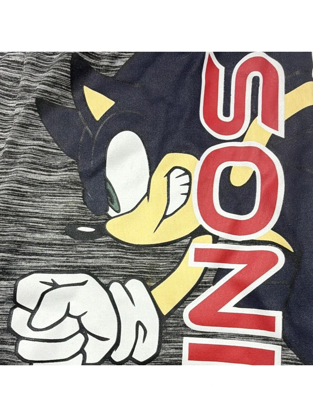 Sonic the Hedgehog Boys Size 6 Gray Athletic Shorts Drawstring Graphic 4